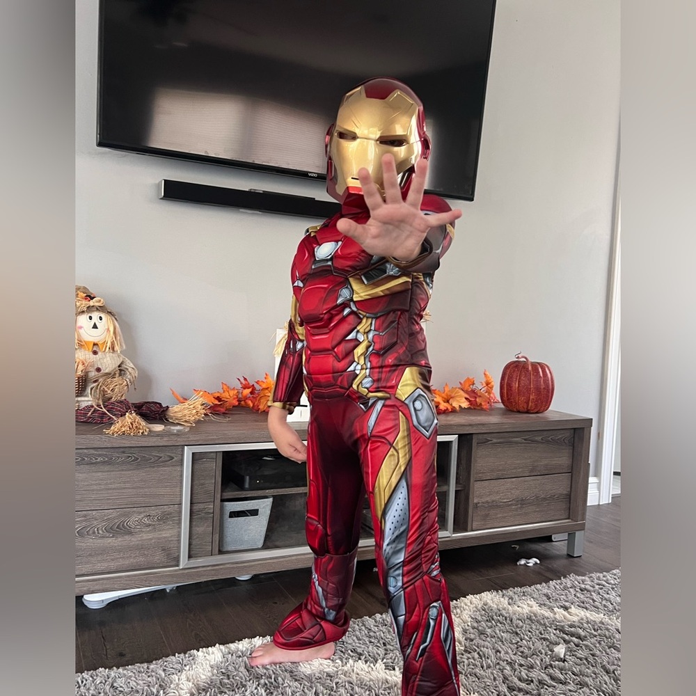 Red and Gold Superhero Costume